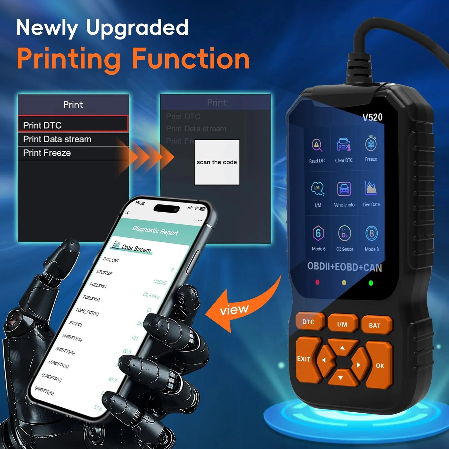 OBD2 Car Scanner - Professional Check Engine Code Reader